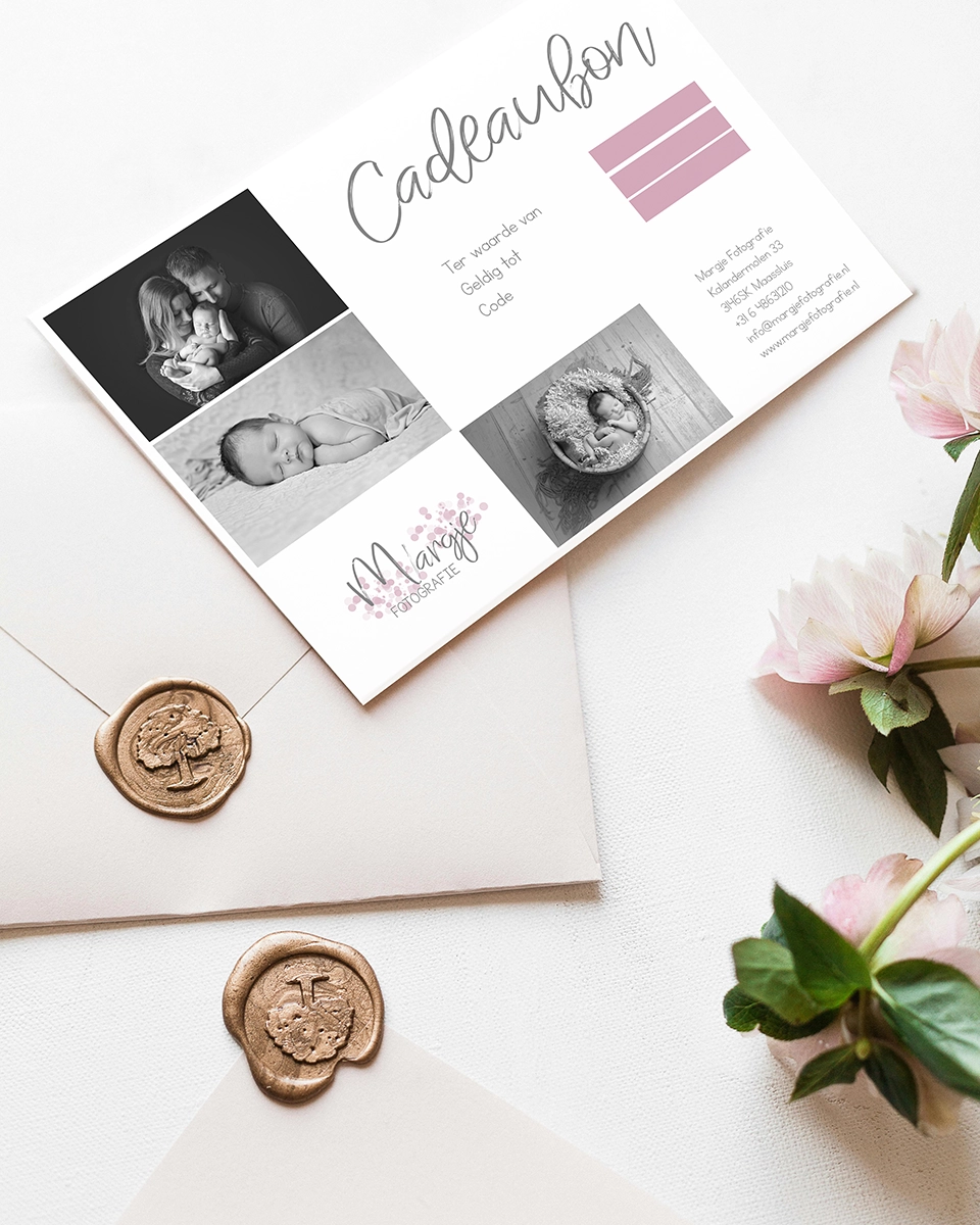 cadeaubon fotografie voor newborn sitter baby honden en cakesmash. Leuk om te geven tijdens verjaardag feest of babyshower